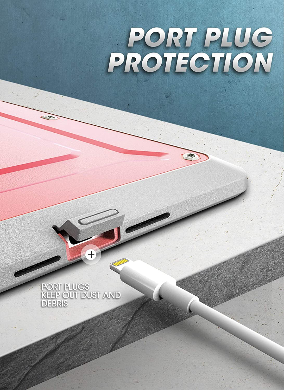 Heavy Duty Rugged Protective Case for iPad 9th Gen - Built-In Stand & Screen Protector (Unicorn Beetle Pro) - Compatible with iPad 10.2 (2021/2020/2019) - Stylish Rosegold Design