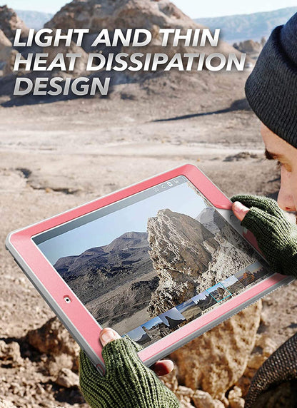 Heavy Duty Rugged Protective Case for iPad 9th Gen - Built-In Stand & Screen Protector (Unicorn Beetle Pro) - Compatible with iPad 10.2 (2021/2020/2019) - Stylish Rosegold Design